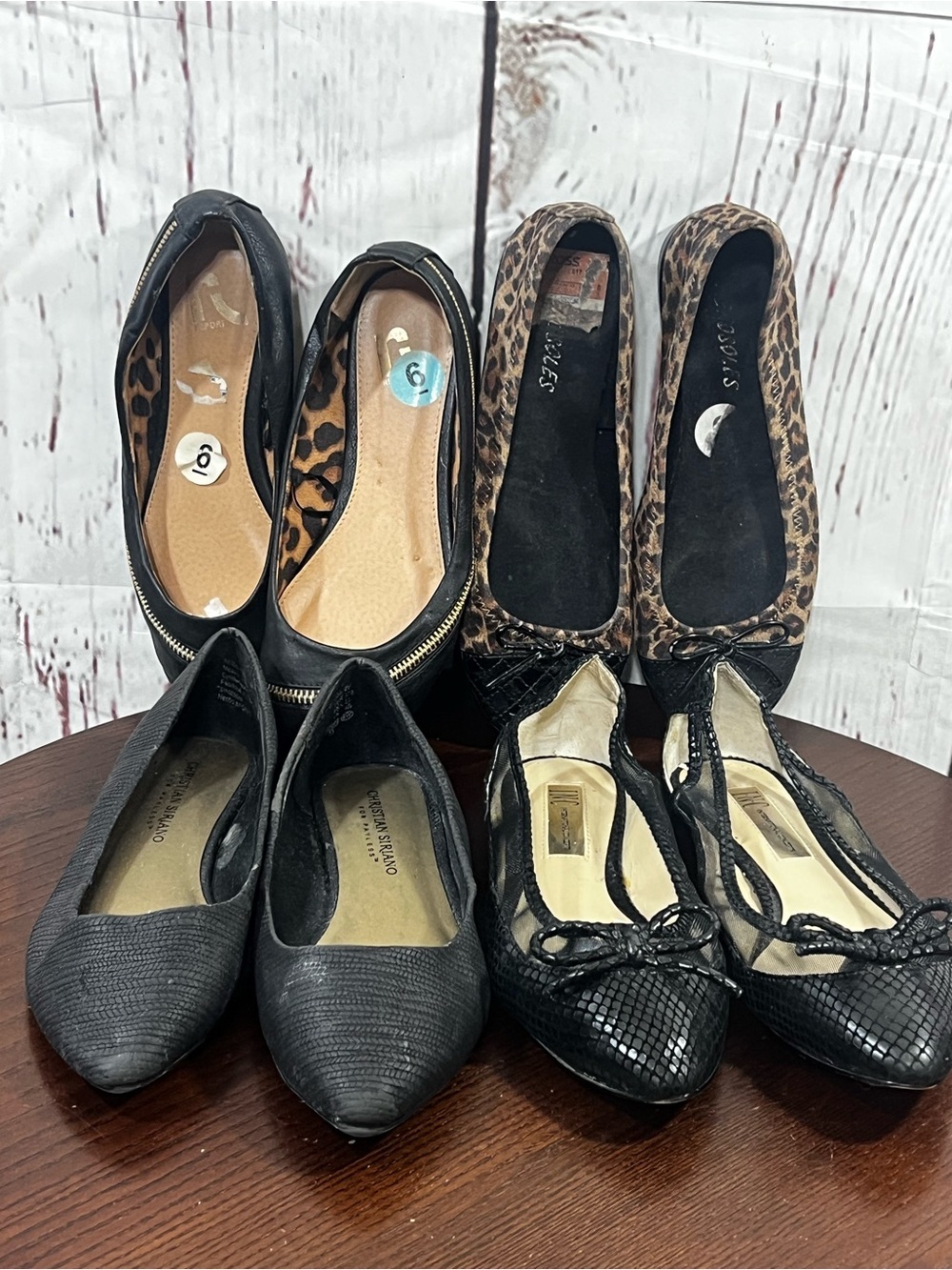 4 Pairs Women's size 6 Ballet Flats + 1. aerosoles report inc christian siriano